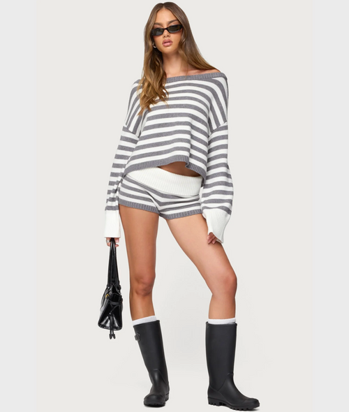 Striped Oversized Knit Sweater