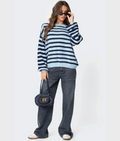 Oversized Striped Knit Sweater